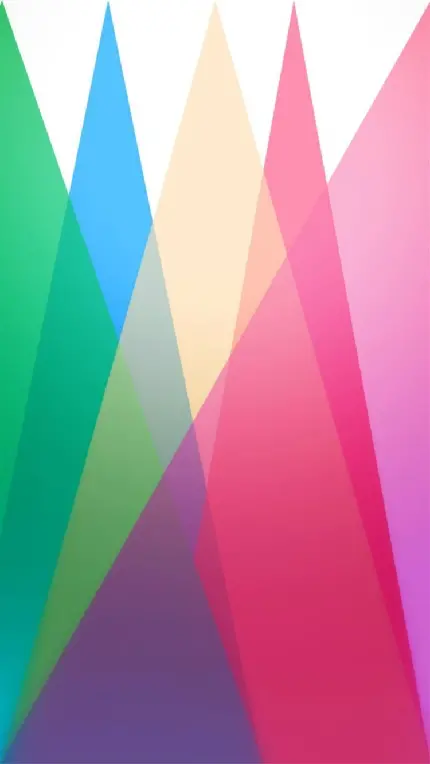 عکس مثلث های رنگارنگ و ساده با زمینه سفید برای گوشی آیفون