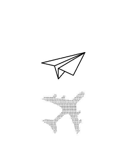 تصویر زمینه موشک کاغذی سفید با سایه هواپیما برای سامسونگ 