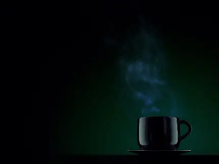 دانلود عکس مینیمالیستی فنجان قهوه داغ برای بک گراند گوشی
