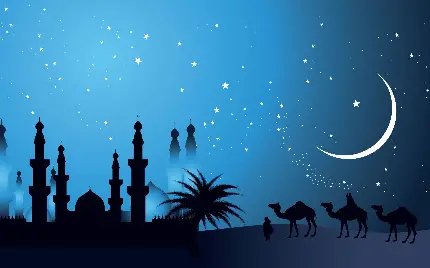 عکس پروفایل مذهبی ماه رمضان طرح آسمان پرستاره 