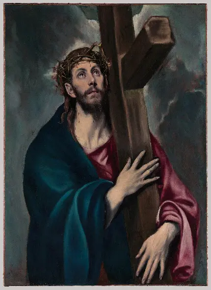 تصویر نقاشی مسیح مقدس اثر هنرمند معروف ال گرکو 