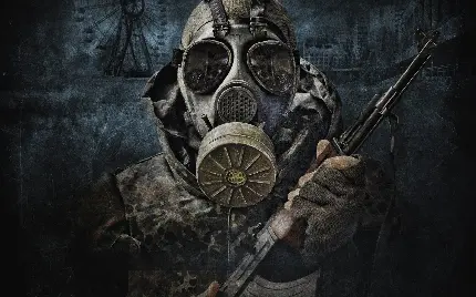 تصویر زمینه ماسک ضد گاز مورد استفاده در جنگ های شیمیایی