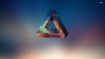 عکس مثلث بی نهایت سه بعدی با زمینه مات مخصوص desktop