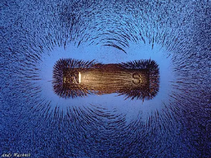 تصویر بسیار زیبا و خلاقانه از میدان مغناطیسی آهنربایی 