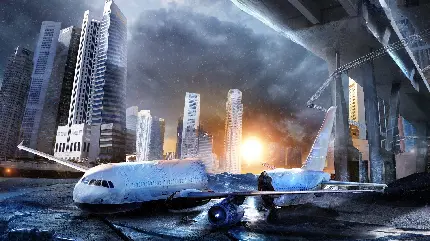 عکس فتوشاپ شده سانحه برخورد و سقوط هواپیما با برج های بلند
