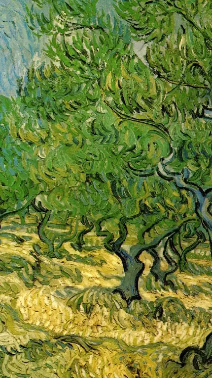 عکس زمینه نقاشی از طبیعت از اثار ون گوگ 