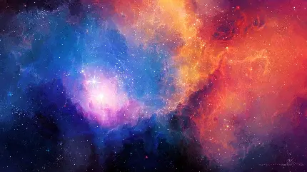 زیبا ترین بک گراند انتزاعی سه بعدی با طرح کهکشان 