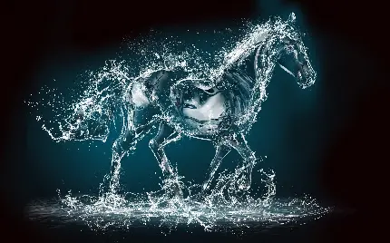 جذابترین والپیپر فانتزی حیوانات اثر دیجیتال دویدن اسب برای دکوراسیون داخلی و پوستر