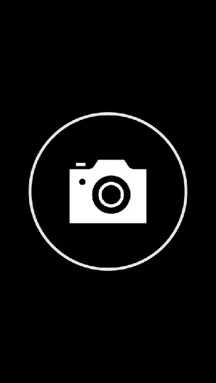 کاور هایلایت اینستاگرام سیاه سفید با لوگو مینمیال دوربین عکاسی