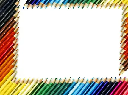 پس زمینه مداد رنگی برای نوشتن متن درباره طراحی و نقاشی