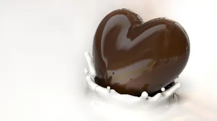 عکس پروفایل شیک شکلات کاکائویی قلبی شکل با زمینه سفید