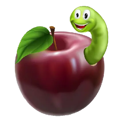 وکتور جالب سیب کرم خورده برای ادیت با کیفیت full hd