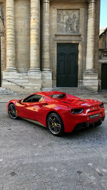 دانلود تصویر ماشین 488 Ferrari قرمز خفن با کیفیت خیلی خوب 