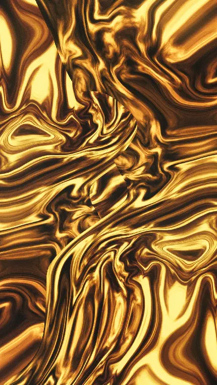 بهترین wallpaper انتزاعی با طرح مایع براق طلایی برای افراد شیک