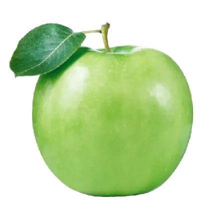 طرح لایه باز میوه سیب سبز با برگ مناسب پوستر سلامت