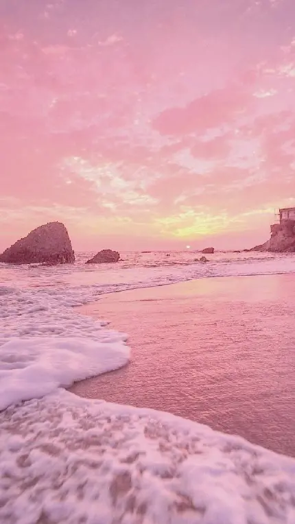 زیباترین بک گراند ساحل صورتی مقصدی محبوب برای عکاسان