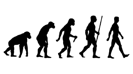 عکس پی ان جی گرافیکی دور بریده شده نظریه تکامل زیستی داروین 
