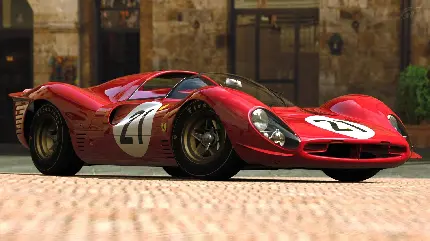عکس زمینه ماشین مسابقه فراری Ferrari P شماره 21
