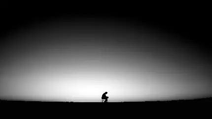 تصویر زمینه سیاه سفید پسرانه با وایب تنهایی برای کامپیوتر