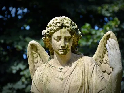 عکس استوک فول اچ دی مجسمه سنگی فرشته مناسب چاپ تابلو 