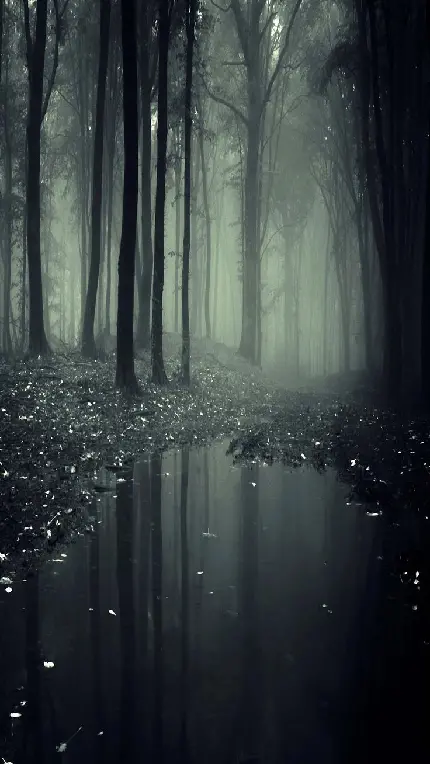 دانلود خفن ترین والپیپر جنگل با پس زمینه تیره برای موبایل