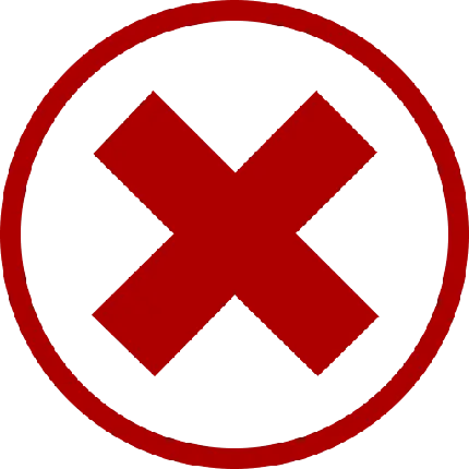 طرح لایه باز ضربدر درون دایره قرمز برای نماد خروج