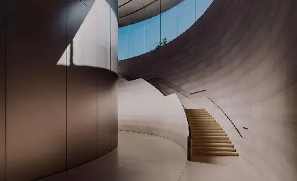 دانلود تصویر بسیار زیبا از ساختمان اپل با پله های جالب