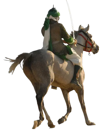 عکس با کیفیت امام حسین (ع) سوار بر اسب ذوالجناح