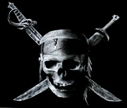 دانلود تصویر واقعی جمجمه دزدان دریایی قدیمی به شکل کاملا رایگان