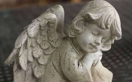 دانلود زیباترین تصویر مجسمه سنگی فرشته بچه کوچولو 