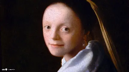 نقاشی پرتره بانوی جوان اثر یوهانس فرمیر نقاش مشهور هلند 