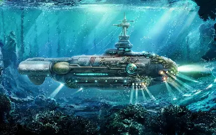 والپیپر فوق العاده دیدنی از زیردریایی جالب و کارتونی