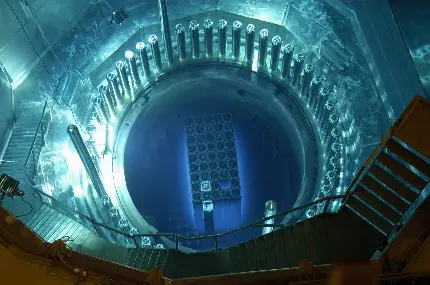 دانلود عکس داخل راکتور هسته ای با اشعه های درخشان آبی رنگ