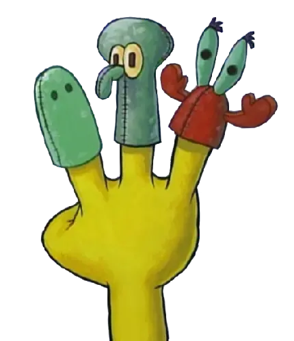 عکس عروسک های انگشتی در انیمیشن باب اسفنجی یا SpongeBob