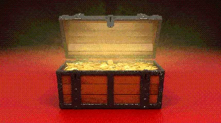 چاپ پوستر بک گراند عتیقه صندوقچه و خزانه گنج درون موزه های باستانی