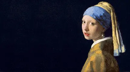 نقاشی دختری با گشواره مروارید اثر یوهانس فرمیر نقاش هلندی 