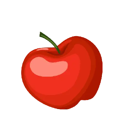 وکتور 3d سیب قرمز کارتونی با کیفیت بالا و کاملا رایگان
