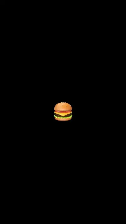 دانلود کاور هایلایت مشکی غذا با ایموجی همبرگر hamburger 