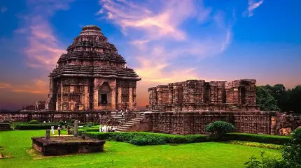 دانلود قشنگ ترین پس زمینه معبد هندی با نمای سنگی تاریخی 