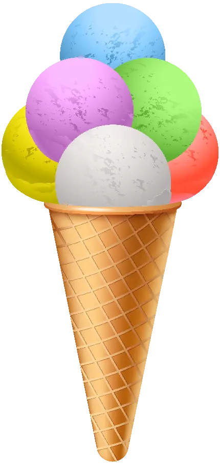 دانلود فایل png بستنی های قیفی خوشمزه بدون زمینه