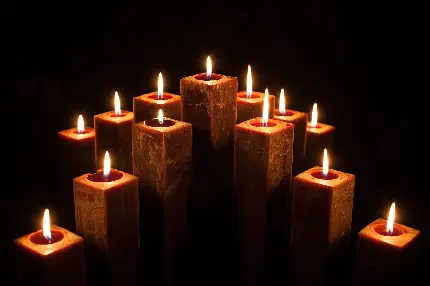 عکس شمع های چهار گوش تسلیت بدون نوشته برای ابراز همدردی  