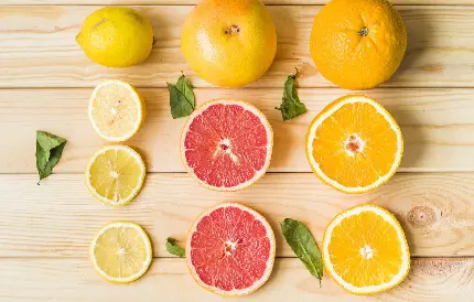 عکس زیبا و شگفت انگیز از گریپ‌فروت و لیمو و پرتقال