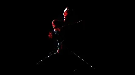 دانلود تصویر مرد عنکبوتی جذاب با زمینه تاریک مخصوص لپ تاپ