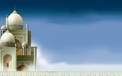 تصویر اسلامی خام و بدون متن طرح مسجد و آسمان 