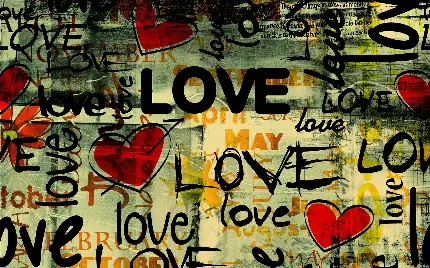 تصویر پروفایل عاشقانه از نقاشی دیجیتالی لاو و قلب های قرمز با کیفیت FULL HD