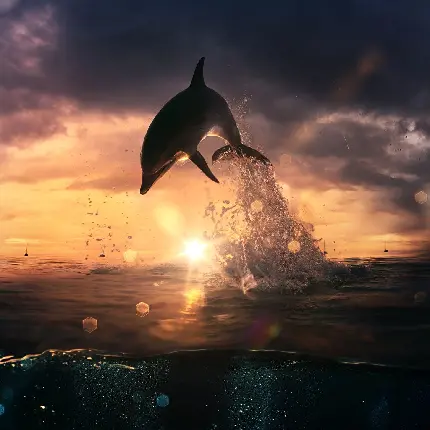 عکس پروفایل هنری از پرش دلفین برای واتساپ و تلگرام و اینستا