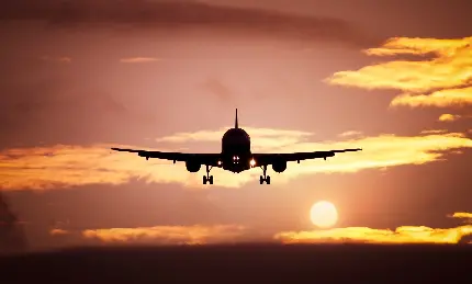 خاص ترین عکس پروفایل هواپیما در حال پرواز رو به خورشید