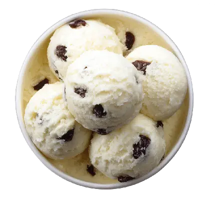 تصویر پی ان جی ظرف پر از بستنی های اسکوپی وانیلی کاکائویی
