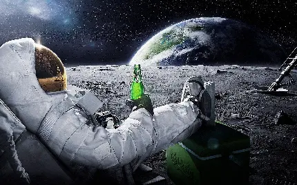جالب ترین فتوشاپ فضانورد در فضا مخصوص بکگراند کامپیوتر و موبایل 