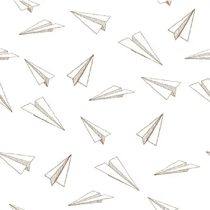 قاب ناز و گوگولی هواپیمای کاغذی با زمینه سفید برای نوشتن متن